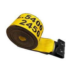 Heavy Duty 4″ x 30′ Winch Strap w/ Flat Hook Flatbed Truck Trailer Farm Tie Down