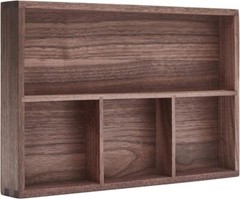 Wood Organizer TrayBlack WalnutDesk & Drawer Storage Box Walnut Master
