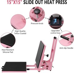 15″x15″ Digital Clamshell T-shirt Heat Press Machine Transfer Sublimation Print
