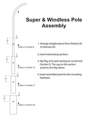 “USA” Advertising Super Flag & Pole Kit fifty 50 stars stripes America US