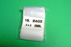 100 3×3 Zip Seal Lock Bags White Block 2mil Writeable Zip Slide Lock 3″ Square