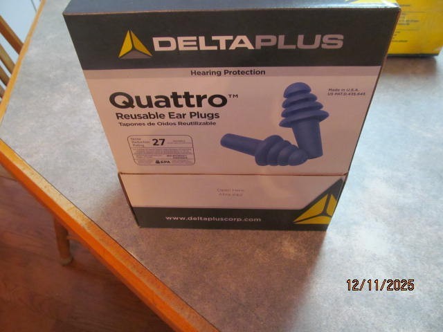 New Box Of 100 Deltaplus Quattro EP411 Reusable Ear Plugs 27 Decibels Free ship