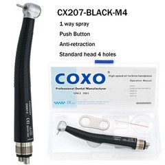 US COXO Dental High Speed Handpiece Air Turbine Anti-retraction 4 Hole Colorful