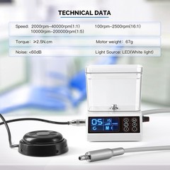 Dental Electric Brushless LED Micro motor 1:1 1:5 16:1 Water tank for Practice