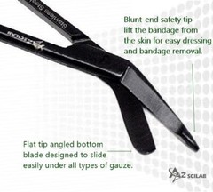 NEW GERMAN 1 Lister Bandage Nurse Scissors – 7.25″ Black Fluoride Coated Color