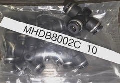 MHDB8002C DOT Push Lock Composite Union Tee Fitting, 1/4 In. Tube Size – (10)