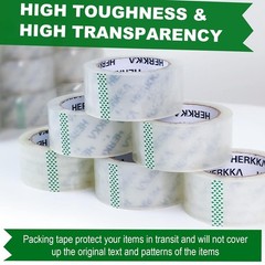 Clear Packing Tape, 12 Rolls Heavy Duty Packaging Tape for Shipping Packaging…