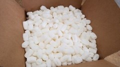 1 Cubic Foot of Eco Friendly Biodegradable Packing Peanuts Popcorn with Box