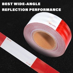 2 Inch x 160 Feet Reflective Tape Red White Waterproof for Vehicles Trailers