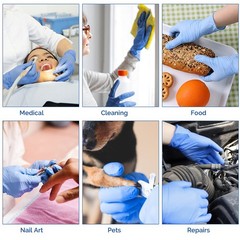 Puncture Resistant Nitrile Gloves Touchscreen Compatible 100pcs Latex Free S-XL