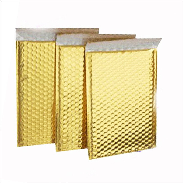 100 #2 8.5×12 Glamour Metallic Gold Poly Bubble Shipping Mailers Envelopes Bags