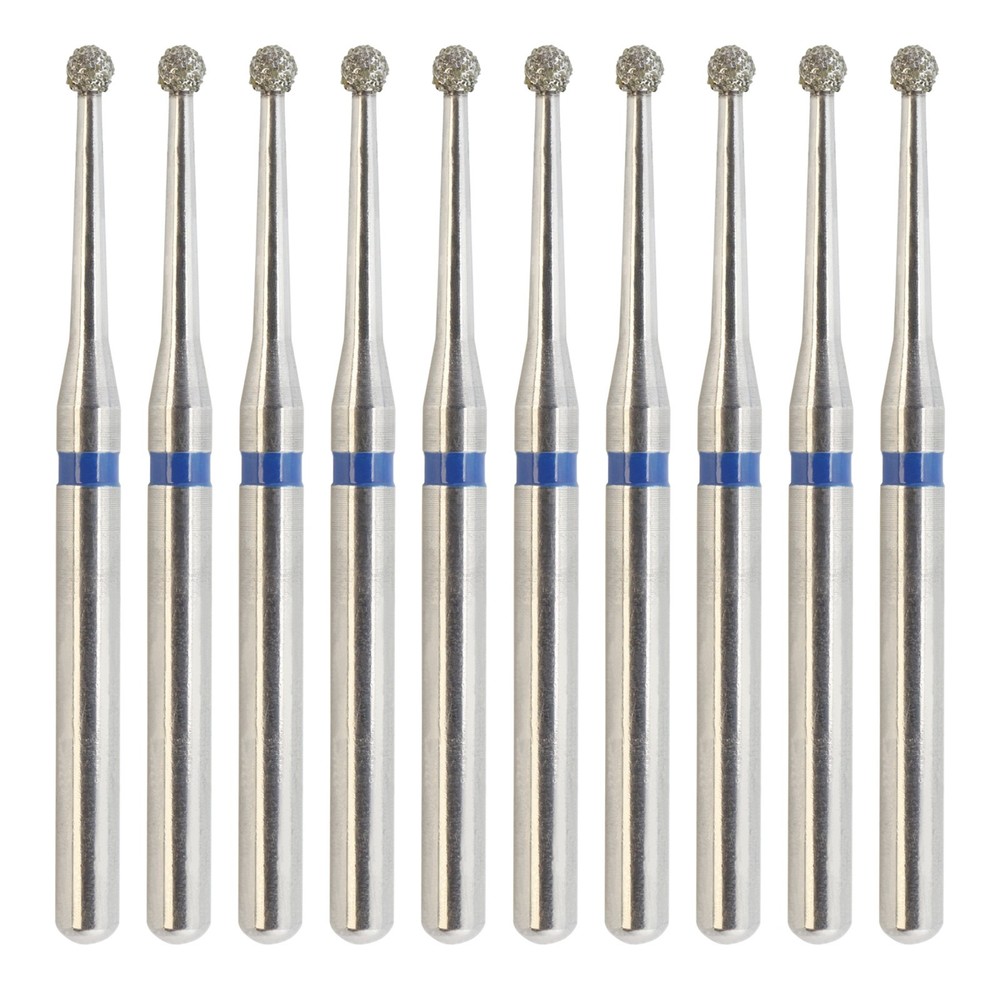 Dental Round Diamond Bur Surgical Long Burs 801L/012M Medium Grit FG High Speed