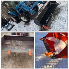 2X Tractor Bucket Protector Ski Edge Tamer Skid w/ Lock Nut Snow Leaf Removal