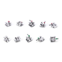 10Pks Orthodontic Dental Brackets Braces Metal Mini Roth MBT.022/.018 3/345Hooks
