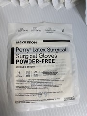 10 Packs/mckesson Size 6 perry latex Surgical gloves powder free 20-1060N