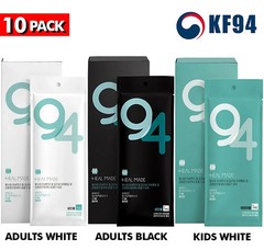 10 Packs Heal Made KF94 Korean Face Mask Made in Korea Adults & Kids Dust Cover
