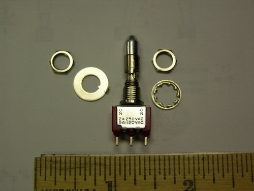 C&K 7101K2ZQE SPDT On-None-Off Locking Lever Miniature Toggle Switch