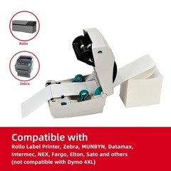 4×6 1 Stack 1000 Labels Fanfold Direct Thermal Labels with Rollo, MUNBYN, Zeb…