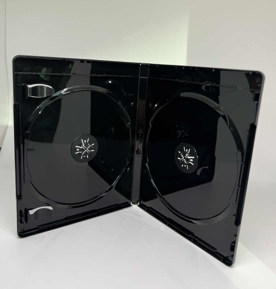 5 PCS NEW 12mm Double Blu-Ray DVD Case, Embossed Blu-Ray Logo, Black,YH28-12MM
