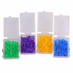 Pack of 100 Dental Plastic Wedges with Dental Holes 4 Colors XS/S/M/L