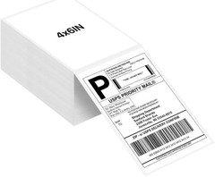 Fanfold 4 x 6 Direct Thermal Labels White Perforated Shipping Labels，Perforated
