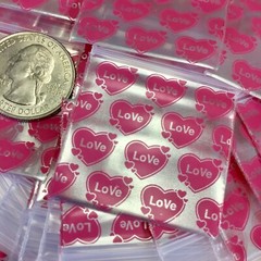 BaggiesSince1987- 1515 ZipSeal DesignBags 100PCS BUNNY PEARL RED SILVER 👀DETAIL