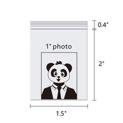 500 Pcs 1.5×2 Inch Plastic Bags 2mil Reclosable Storage Seal Zip Lock Bags