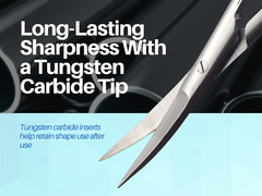 Scissors Surgical 5″ Curved Gold Plated Handle Tungsten Carbide ARTMAN