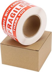 Fragile Stickers 3” X 5” 1 Roll 500 Labels Fragile – Handle with Care – Thank
