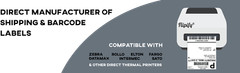 4×6 Thermal Labels Blank Shipping Direct Fanfold for Rollo Zebra Printer 1000 US