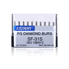 Dental Diamond Bur FG Grit SF-31S Straight Super Coarse Surgic High Speed AZDENT