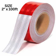Conspicuity DOT-C2 Reflective Red White Warning Safety Tape Trailer Boat 2″x200′