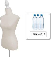 White Female Dress Form Mannequin Torso Body with Adjustable Tripod Stand Show