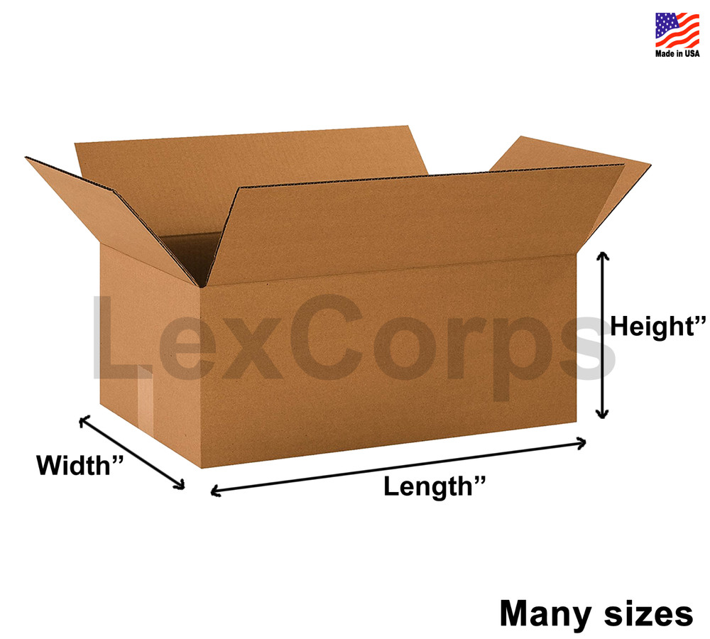 25 SHIPPING BOXES – Many Sizes Available – Choose L x W x H