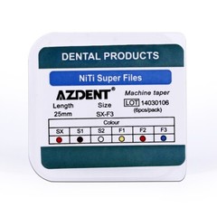 AZDENT Dental Endo Rotary Files Gold Taper NITI Endodontic Root Files SX-F3 25MM
