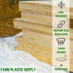 Farm Plastic Supply – Dura Skrim String Reinforced White 20′ x 10′,