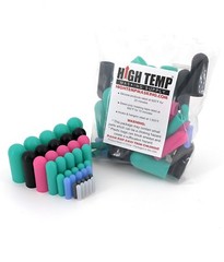 40 Piece High Temp Silicone Rubber Cap Kit – Powder Coating, Cerakote, Vacuum