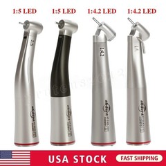 Dental 1:1 1:5 1:4.2 LED Fiber Optic Contra Angle Increasing Handpiece NSK Style