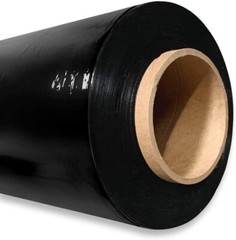 80 GAUGE – 4 Rolls Black Shrink Wrap Stretch Film 18″ X 1000′ Total 4000 FT