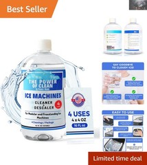 Universal Ice Maker Cleaner & Descaler 16 fl Oz – Ensure Refreshingly Clear Ice