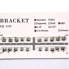 Dental Orthodontic Metal Brackets Braces .022 Hooks 345 Mini/Standard MBT/Roth