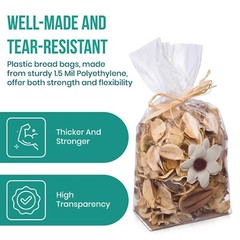 1.5-Mil Expandable Gusseted Poly Bags Clear Polyethylene Multiple Sizes LDPE