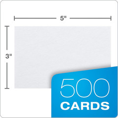 Index Cards 3×5 Blank White Notecards 500 Ct Flashcards School Study Bulk