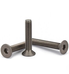 Titanium GR2 Hex Socket Bolt Countersunk Flat Head Screws M2 M2.5 M3 M4 M5 M6 M8