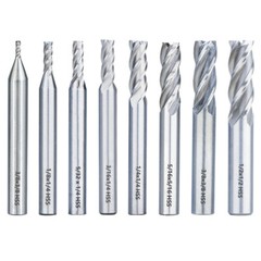 8 Set End Mill 4 Flute Milling Cutter HSS Straight Shank Drill Bit 1/16″-1/2”