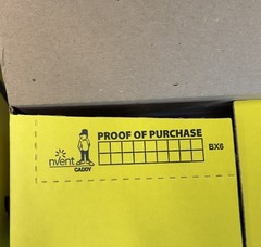 Box Of 100- Erico/Caddy 781 Through The Stud Conduit Support 1”, New Open Box