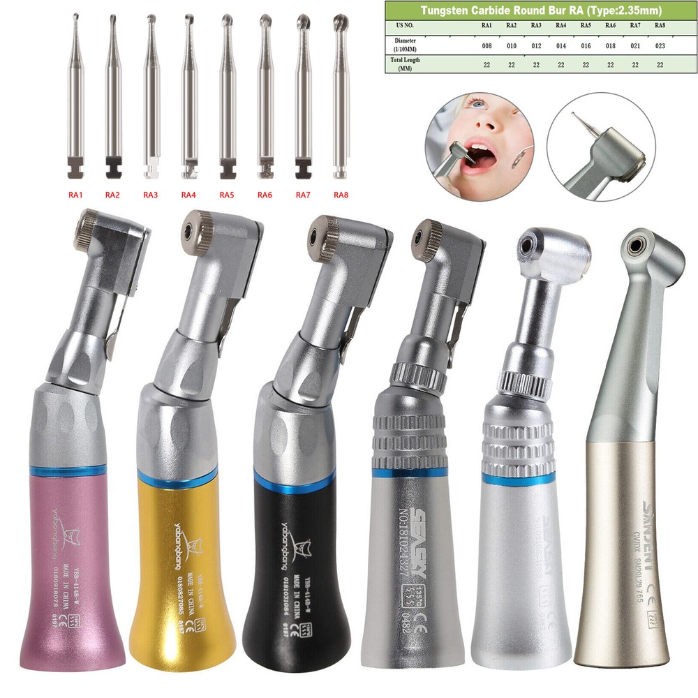 NSK Style Dental Slow Low Speed Contra Angle Handpiece Push Button Latch E-type