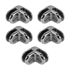 20 PCS CHROME 2 Way Glass Cube Connector Clip 3/16″ Tempered Glass Shelf