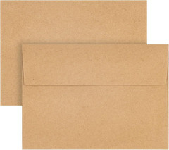 Kraft Envelopes, 50 Pack, 5 X 7 Inch, Brown Envelopes, A7