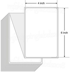 100-10000 4×6 Fanfold Direct Thermal Shipping Labels for Zebra & Rollo Printers